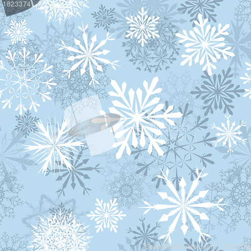 Image of seamless snowflakes background