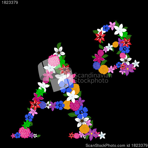 Image of floral letter