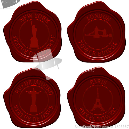 Image of Landmark sealing wax stamp set