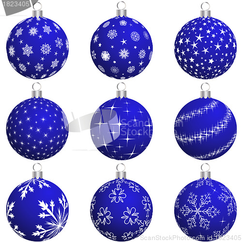 Image of christmas ball set