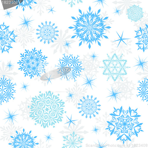 Image of seamless snowflakes background