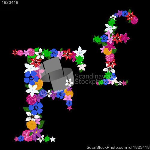 Image of floral letter