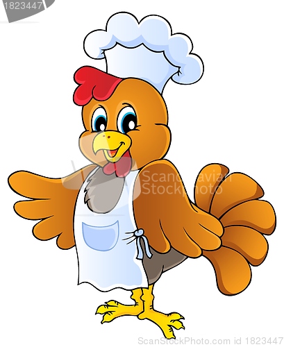 Image of Cartoon chicken chef