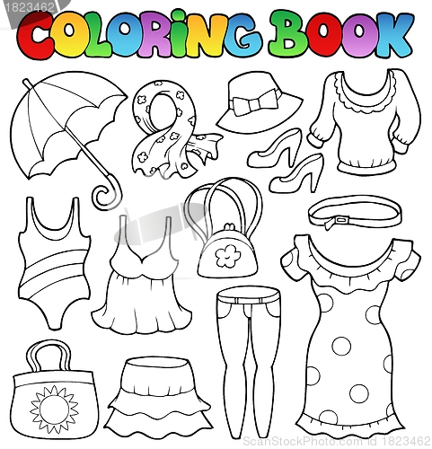 Image of Coloring book clothes theme 2