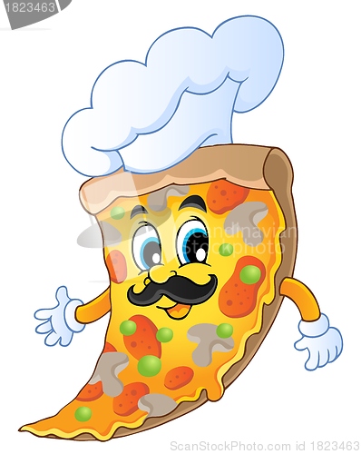 Image of Cartoon pizza chef