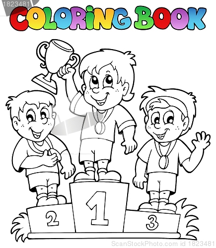 Image of Coloring book winners podium