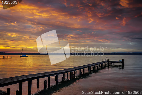 Image of sunrise at Starnberg Lake