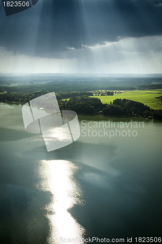 Image of panoramic aerial view Bavaria