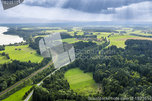 Image of panoramic aerial view Bavaria