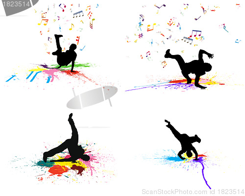 Image of Grunge dance background set 