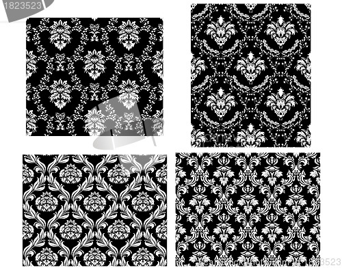 Image of Damask seamless vector pattern