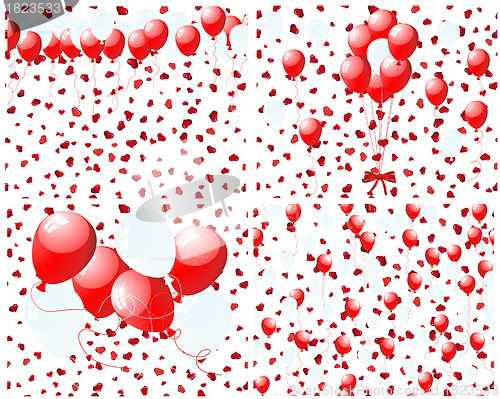 Image of Set of balloons background