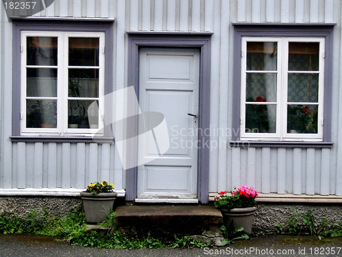Image of Old house door and windows