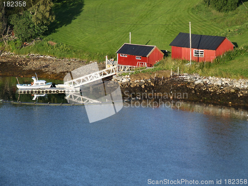 Image of Small houses and a harbour