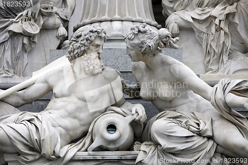 Image of Detail of Pallas-Athene fountain, Vienna
