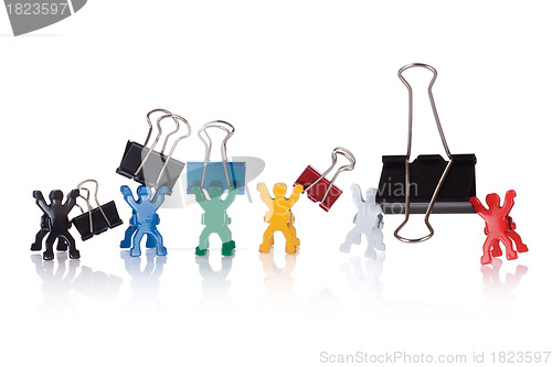 Image of Paper clips collection isolated on white