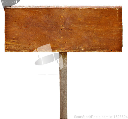 Image of Wood sign board on white background