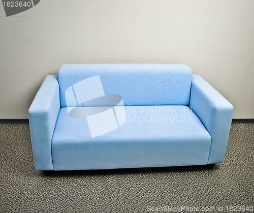 Image of Blue sofa furniture