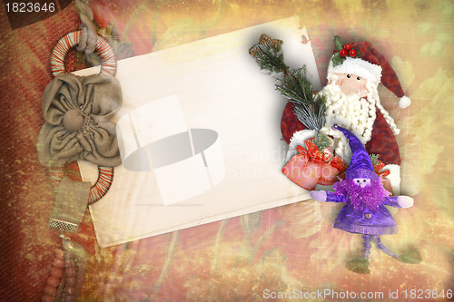 Image of vintage Christmas card with space for text