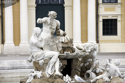 Image of Vienna - fountain in castle Schonbrunn