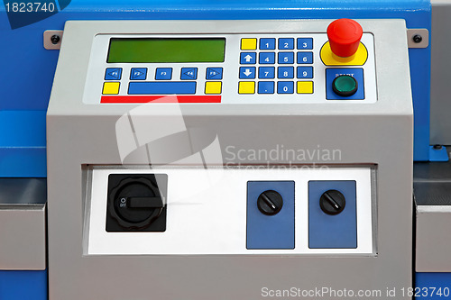 Image of Machine control panel