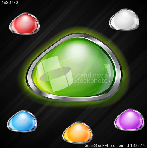 Image of Vector glossy buttons