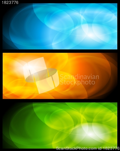 Image of Elegant vibrant banners