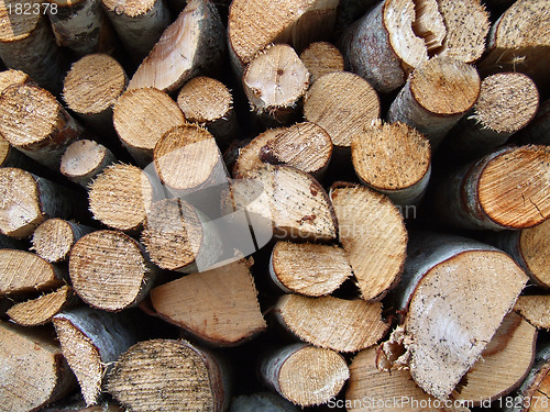 Image of Stack of chopped wood