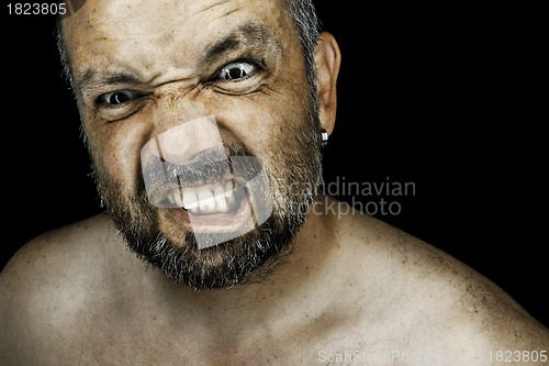 Image of angry man with beard