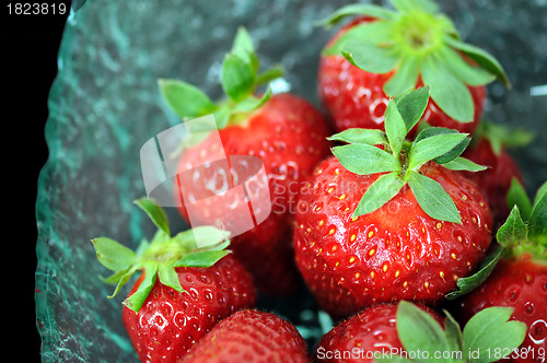 Image of strawberries macro