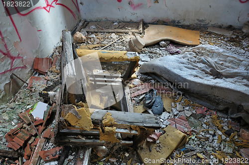 Image of weathered armchair