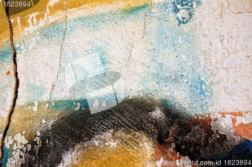 Image of paint stained wall