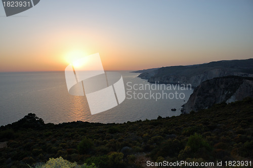 Image of ocean sunset