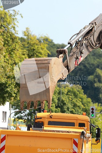 Image of construction site truck loading