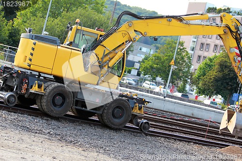 Image of railroad excavator