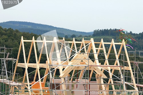 Image of wooden roof chair