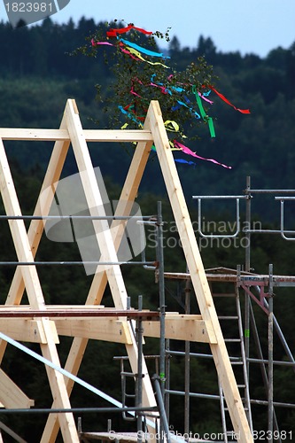 Image of wooden roof chair