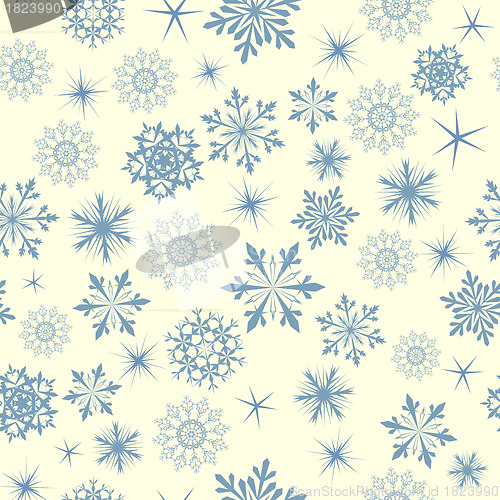 Image of seamless snowflakes background