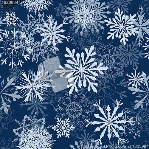 Image of seamless snowflakes background