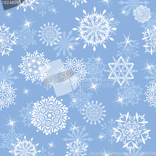 Image of seamless snowflakes background