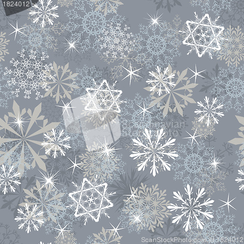 Image of seamless snowflakes background