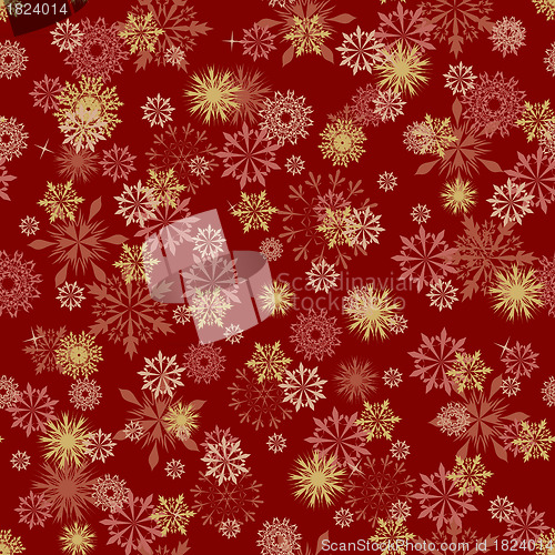 Image of seamless snowflakes background