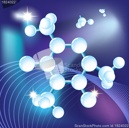 Image of Molecule,  molecular structure, science abstract background, eps10