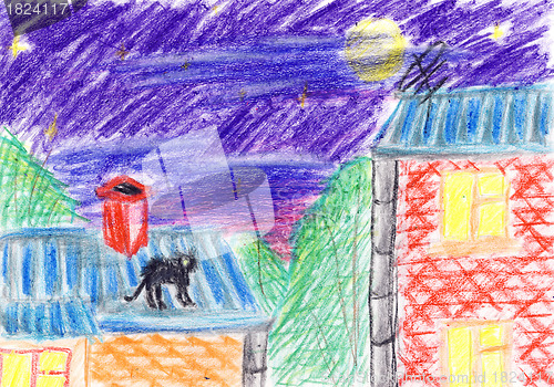 Image of Children's drawing on a paper