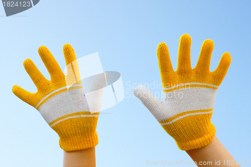Image of Two hands dressed in gloves
