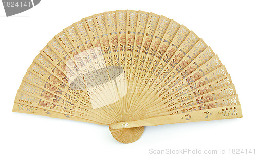 Image of Cardboard fan on a white background