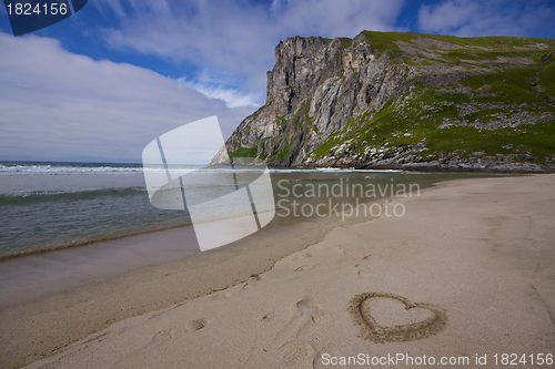 Image of Heart in the sand