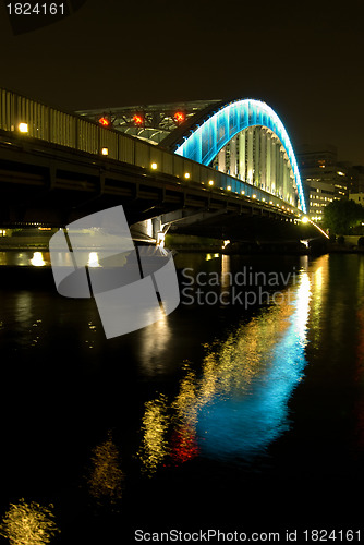 Image of night bridge