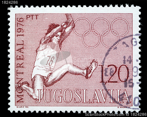 Image of Stamp printed in Yugoslavia shows olympic games in Montreal