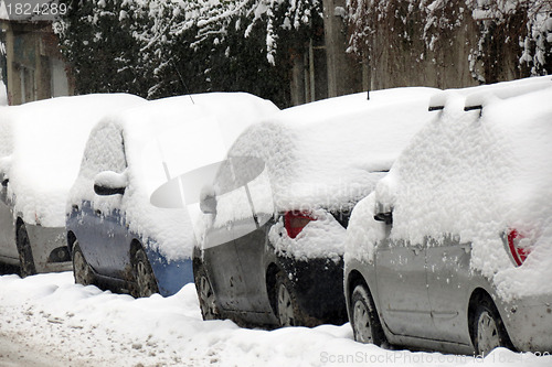 Image of Cars under snow